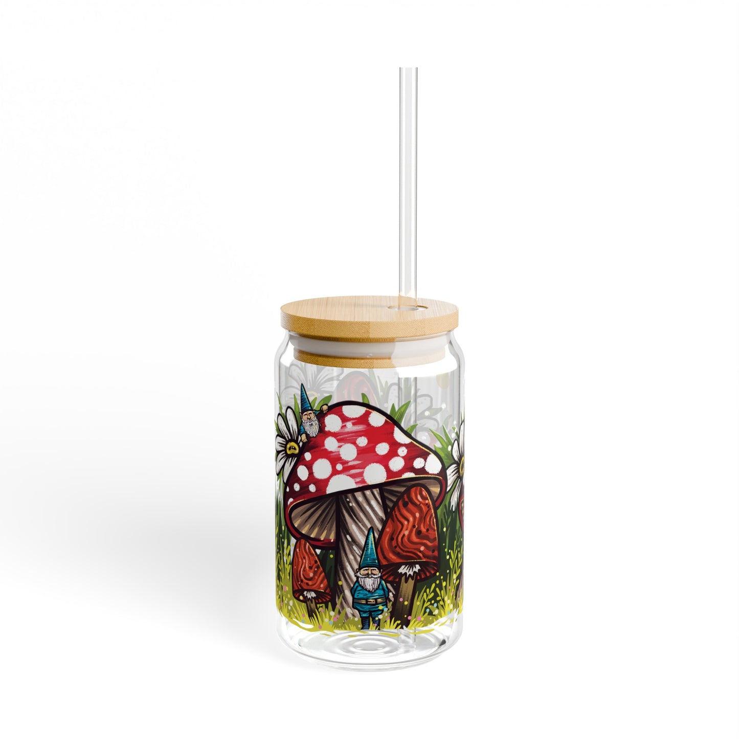 Gnomes 16oz Can Glass