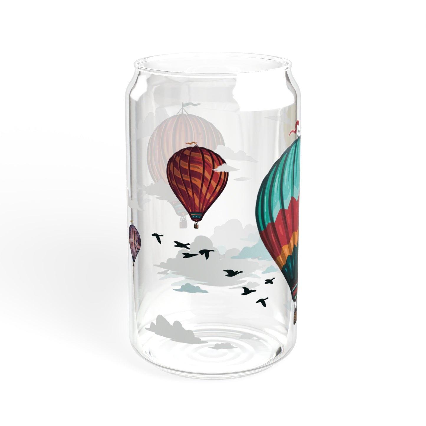 Hot Air Balloons 16oz Can Glass