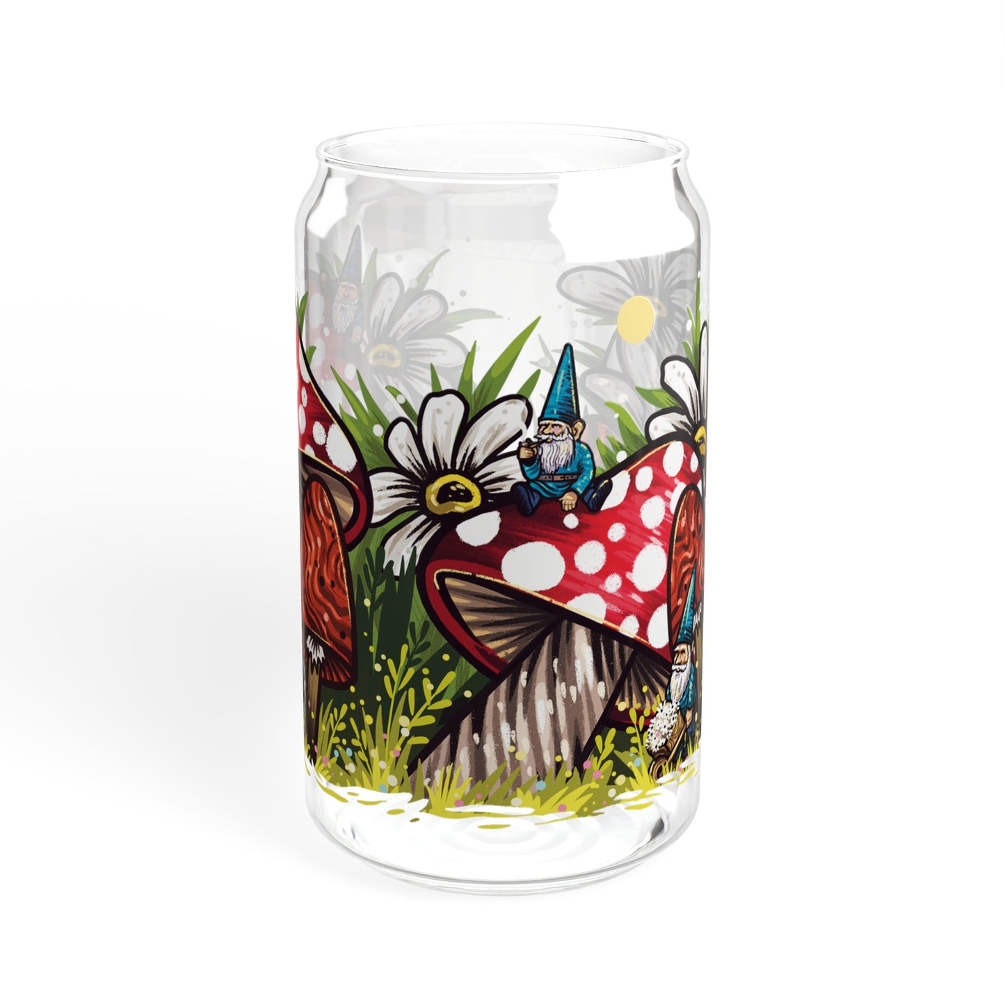 Gnomes 16oz Can Glass