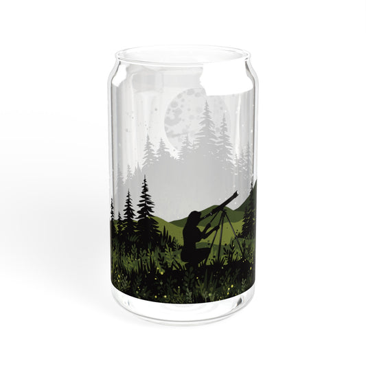 Night Sky (Green) 16oz Can Glass