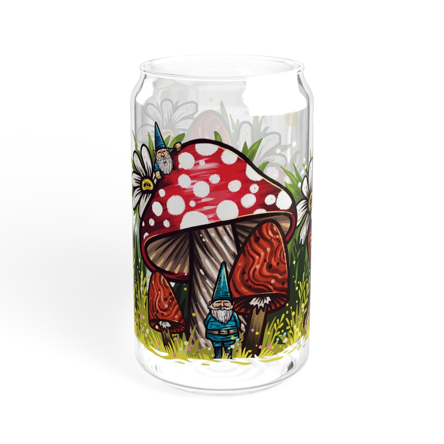 Gnomes 16oz Can Glass