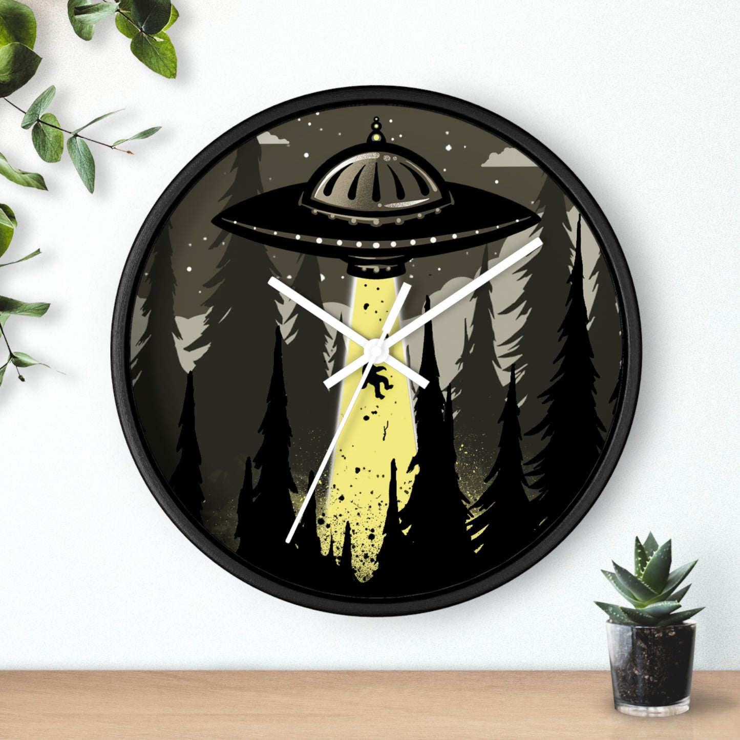 Visiting Sasquatch Wall Clock