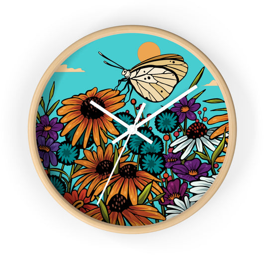 Wildflowers Wall Clock