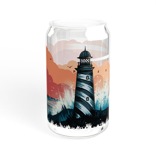 Lighthouse 16oz Can Glass