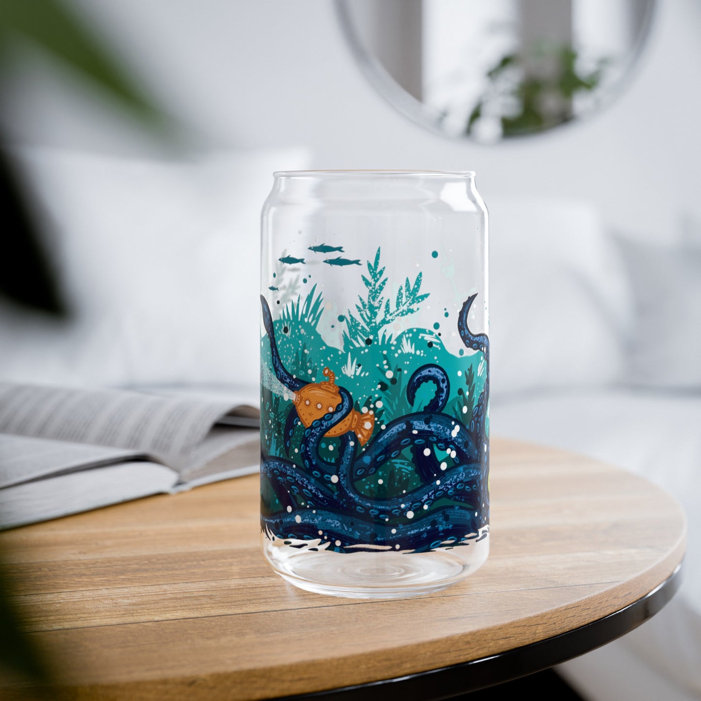 Sea Monster 16oz Can Glass