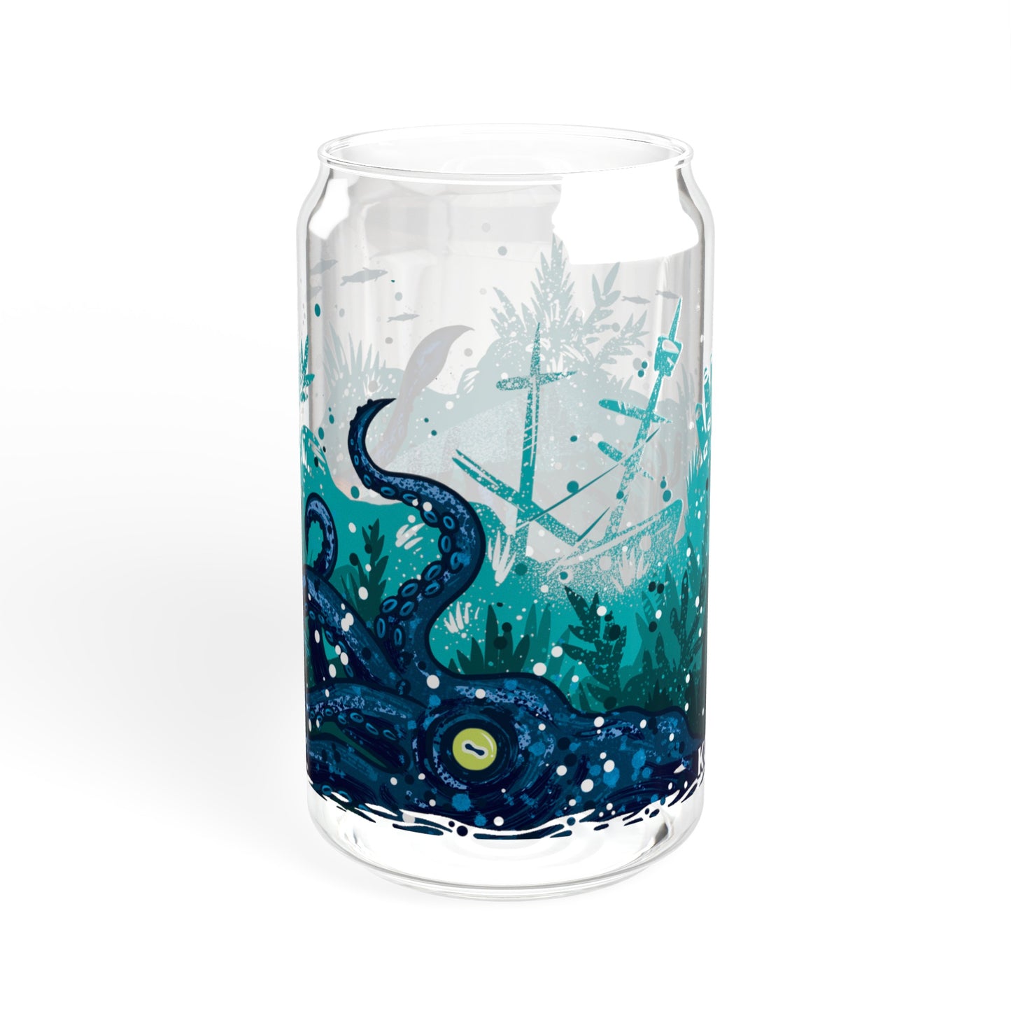 Sea Monster 16oz Can Glass