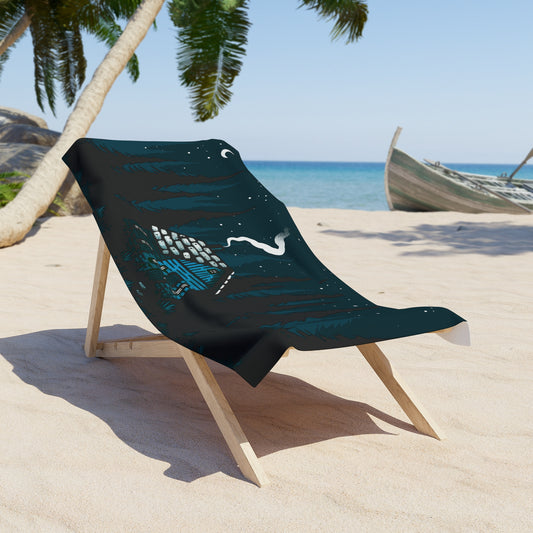 Blue Cabin Beach Towel