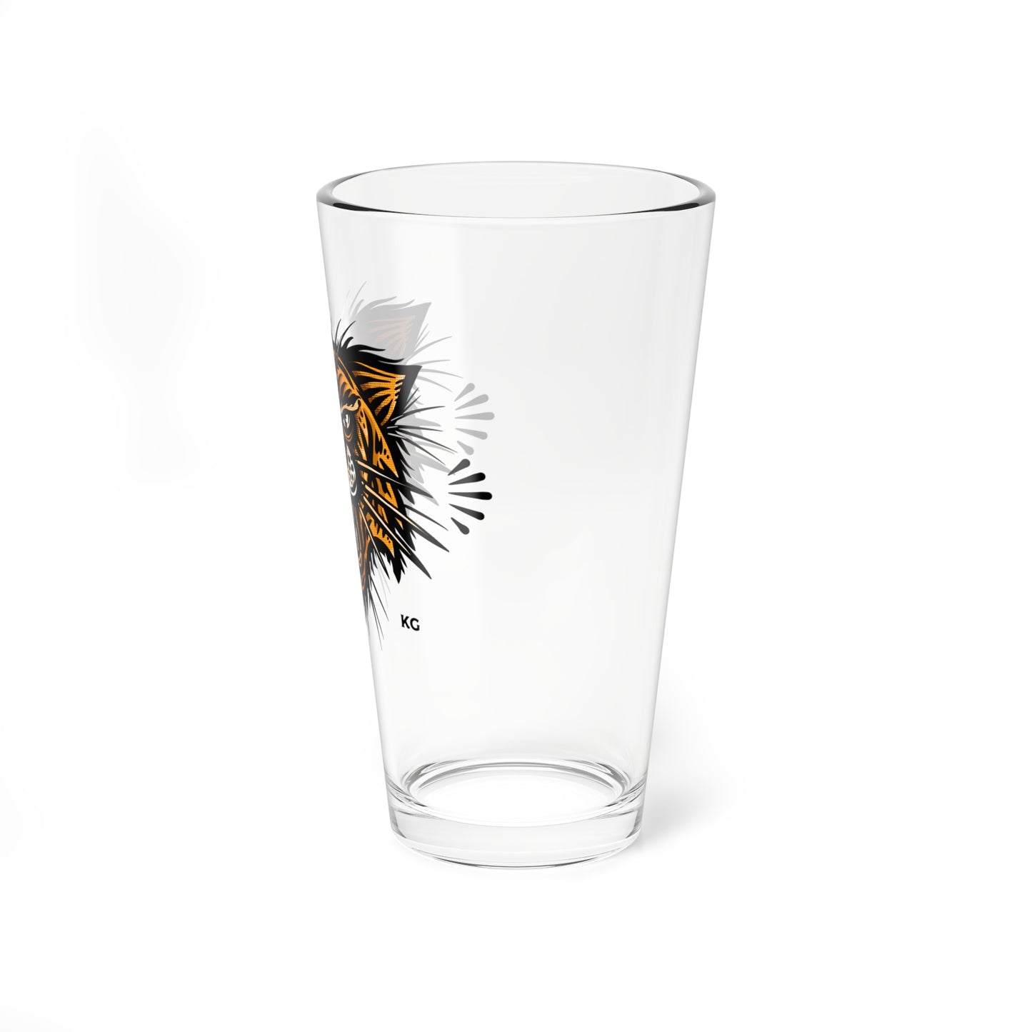 Tiger 16oz Bar Pint Glass