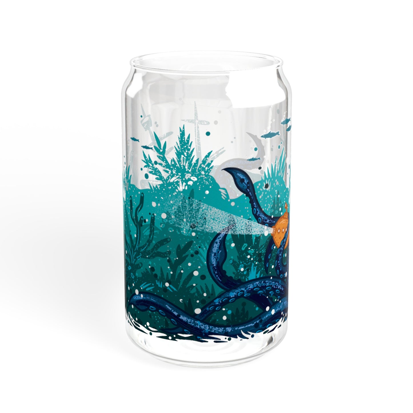 Sea Monster 16oz Can Glass