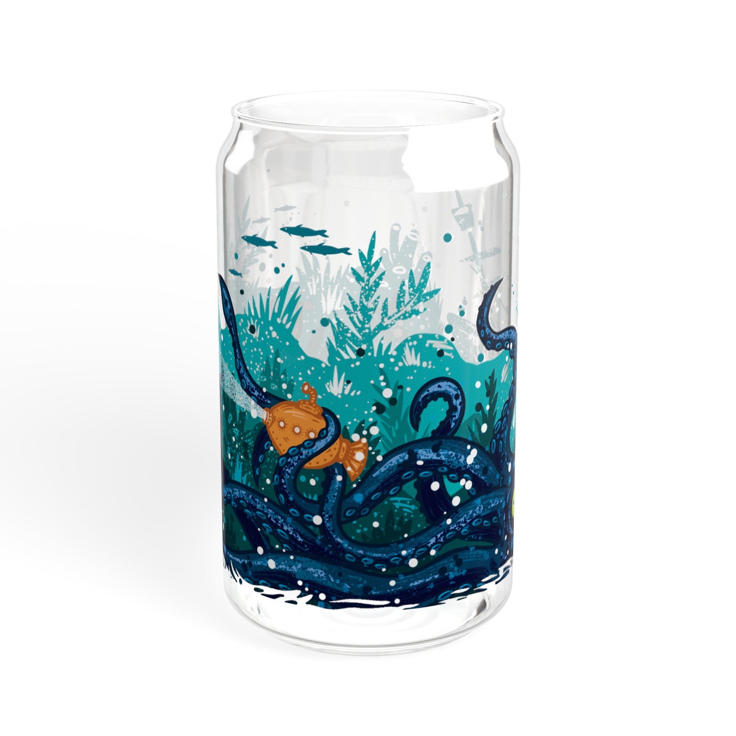 Sea Monster 16oz Can Glass