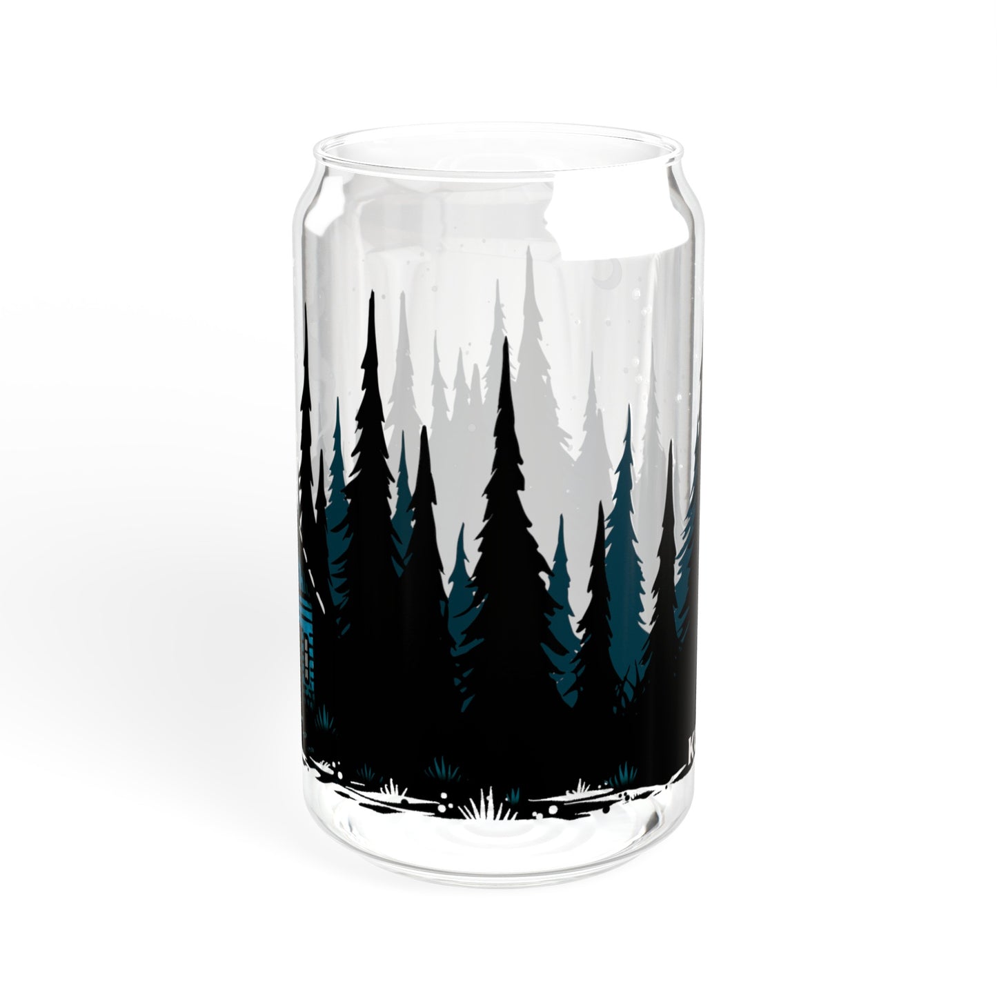 Blue Cabin 16oz Can Glass