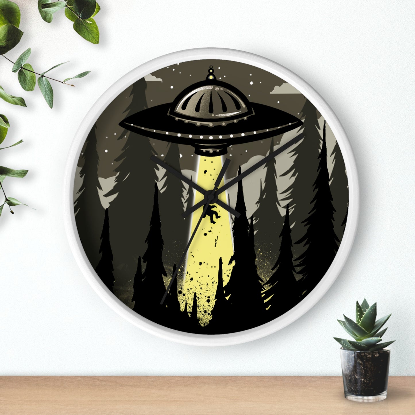 Visiting Sasquatch Wall Clock